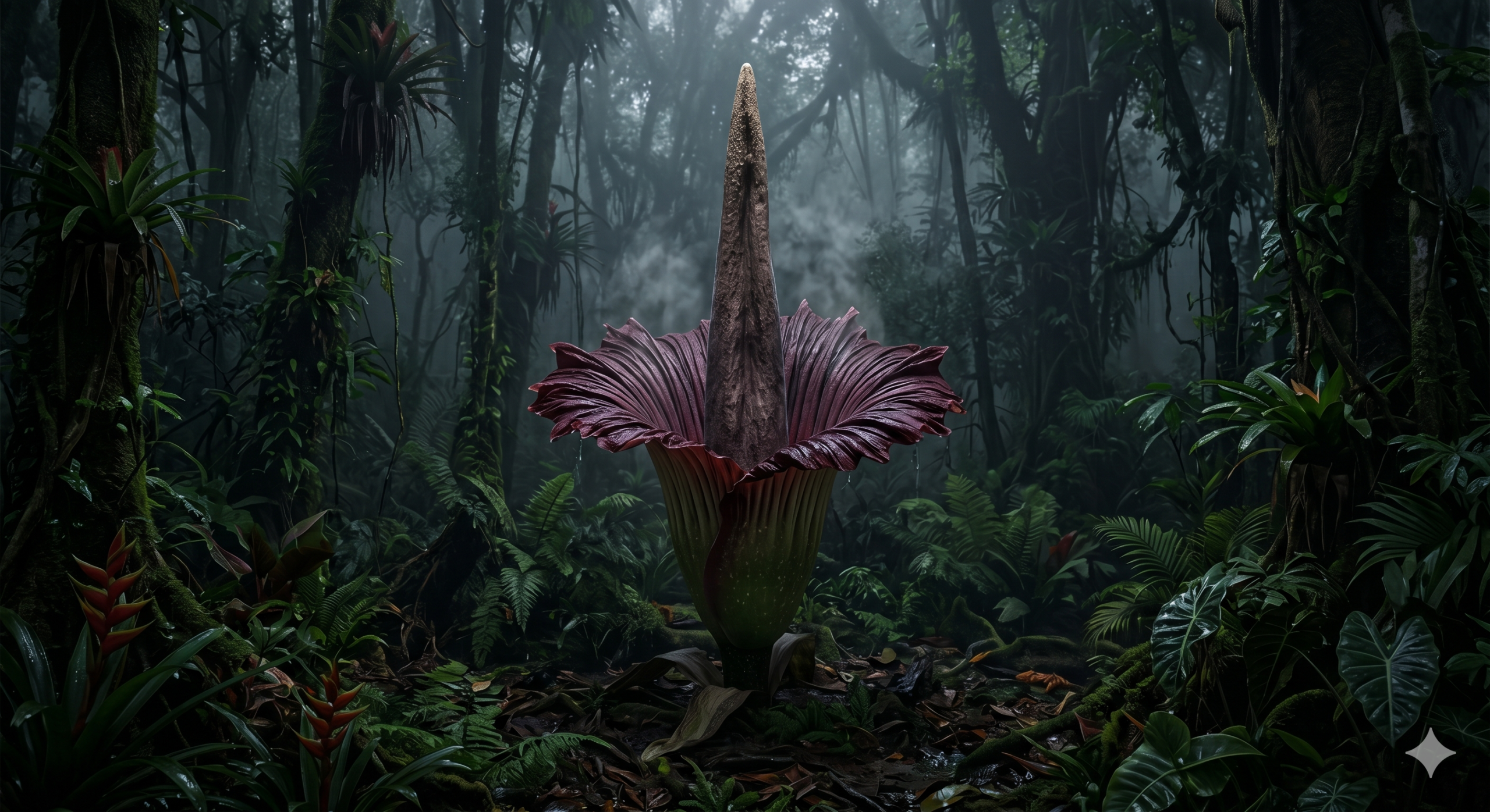 시체꽃 (Corpse Flower) – 향기 지옥의 대형 스타