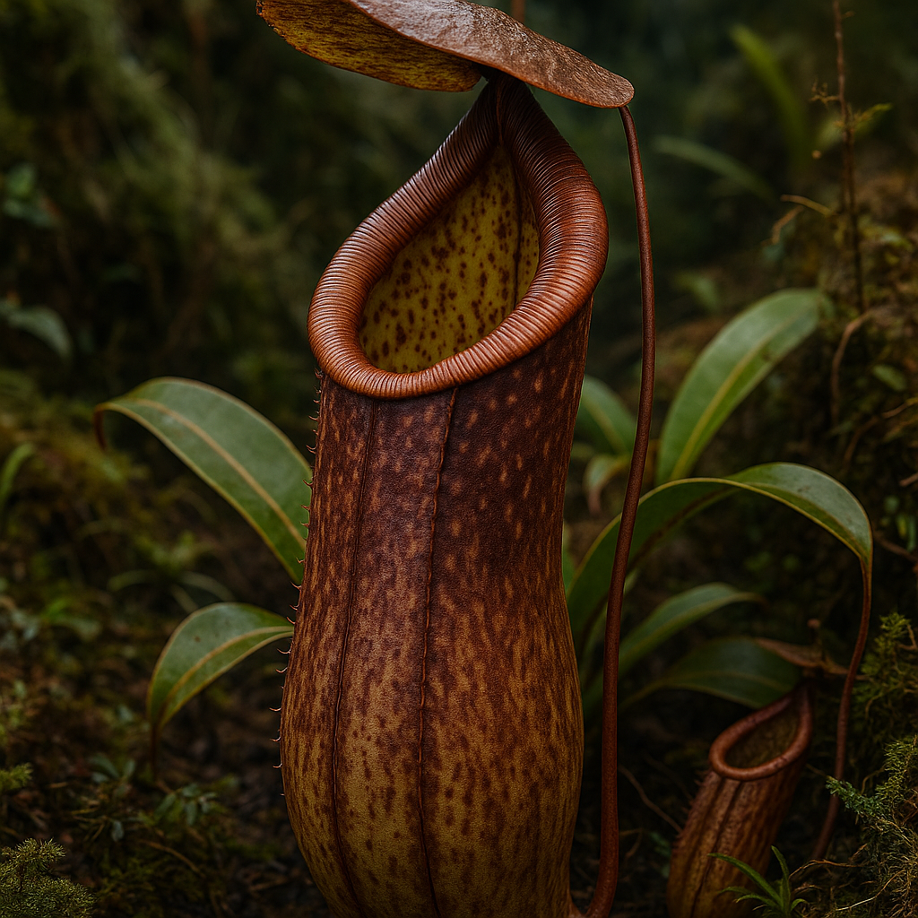 아텐버러 투수식물 (Attenborough’s Pitcher Plant) – 쥐도 잡아먹는 ‘지옥의 덫’ 식물