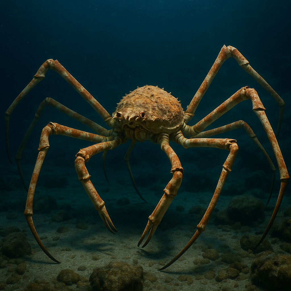 일본 왕게 (Japanese Spider Crab) – 다리 길이만 3.7m, 심해의 거대 거미