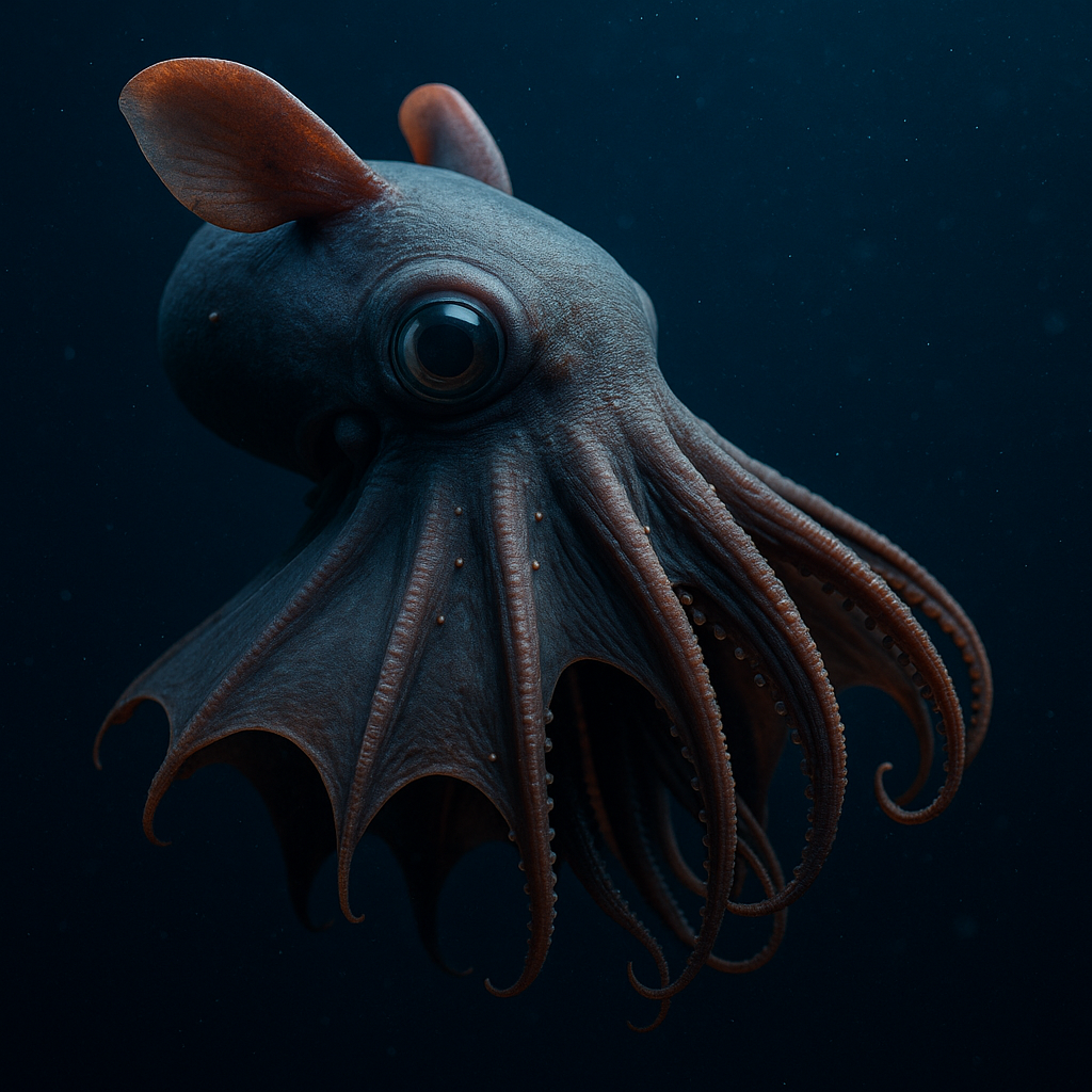 뱀파이어 오징어 (Vampire Squid) – 심해의 다크 히어로, 알고 보면 겁쟁이?